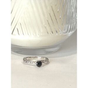 Sterling Silver 925 Black Stone Ring Size 7